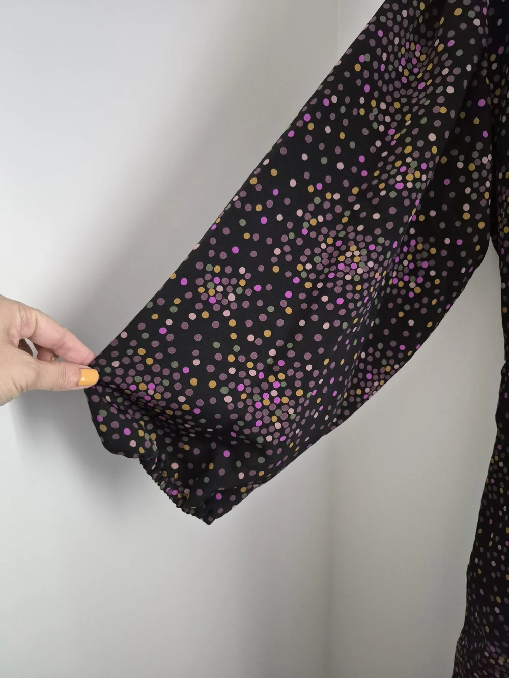 kate spade Black Pink Gold Polka Dot V-Neck Jumpsuit Size 2